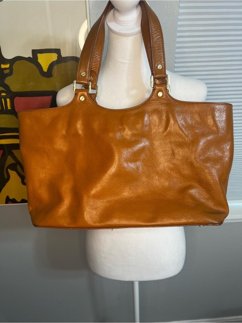 Tory Burch Leather Top Handle Bag Burch
Bombe Leather Tote brown - Picture 4 of 16